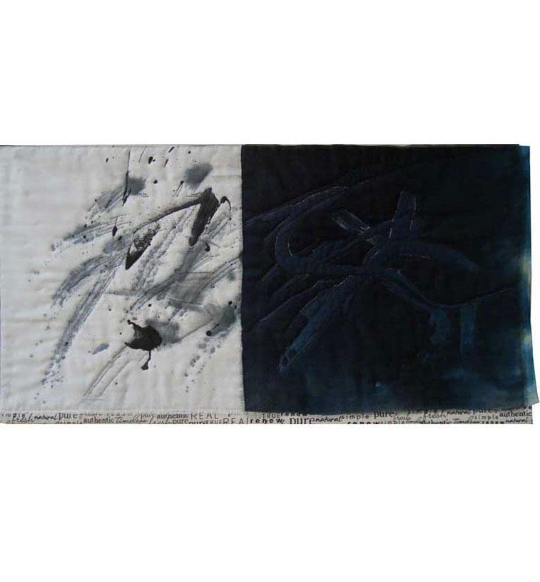 Seide bemalt, Organza   45 x 85 cm