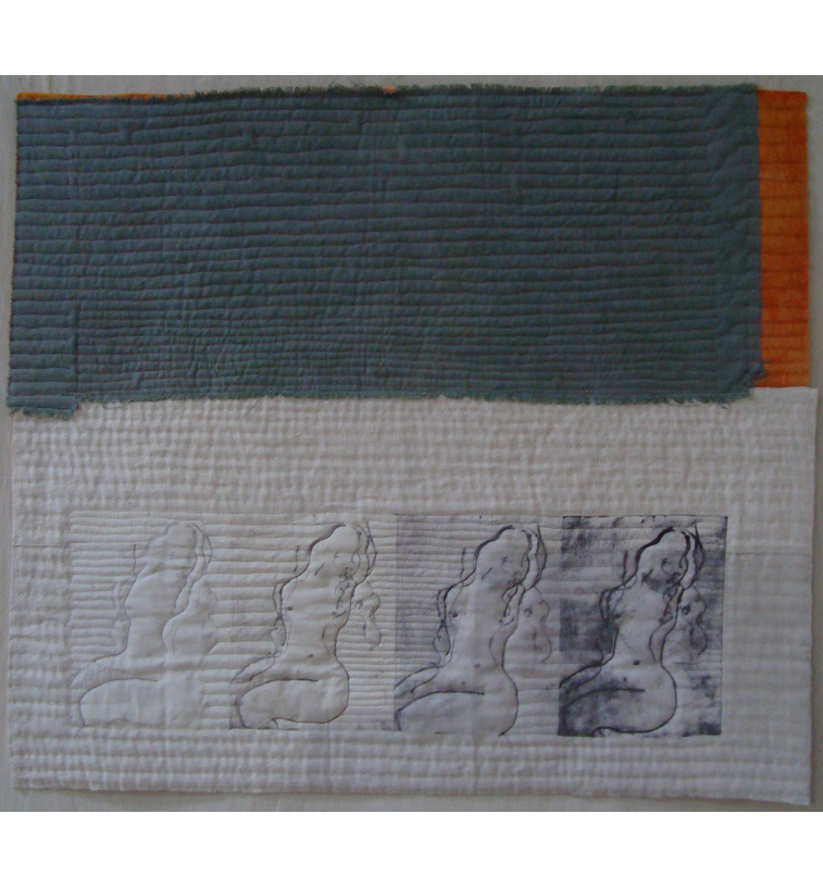 85x95 cm, digitaler Druck einer Radierung auf BW, Leinen, Seide