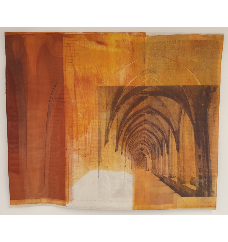 78 x 93 cm, Siebdruck auf BW, Organza, Reversapplikation