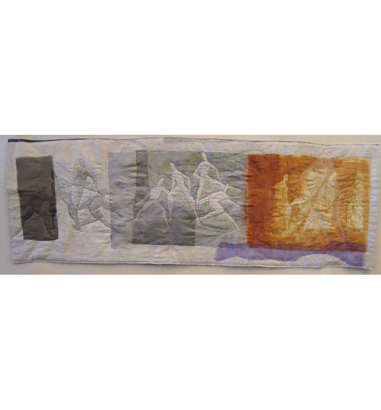 43x127 cm, BW, Organza, Drucktechnik